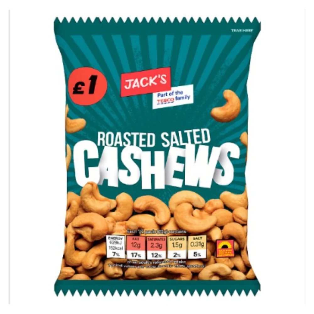 JACKS SALTED CASHEWS PM135