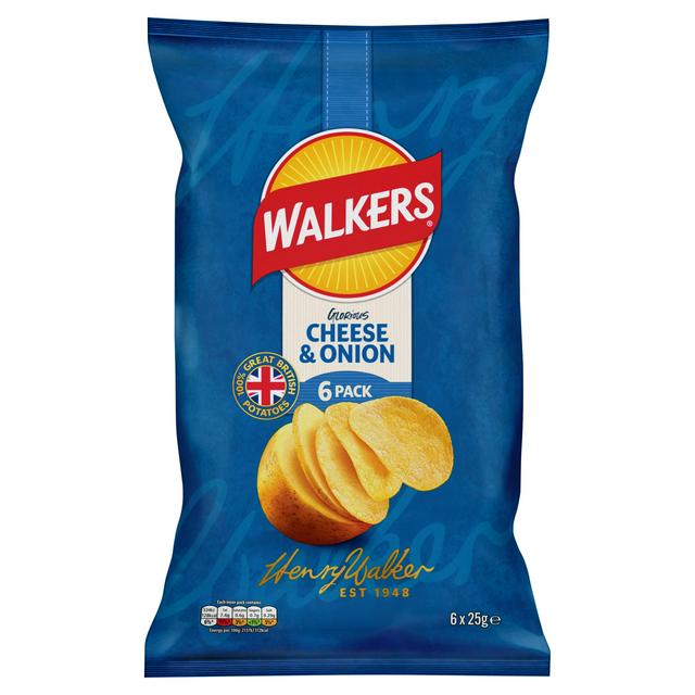 Walkers Cheese&Onion 6Pk