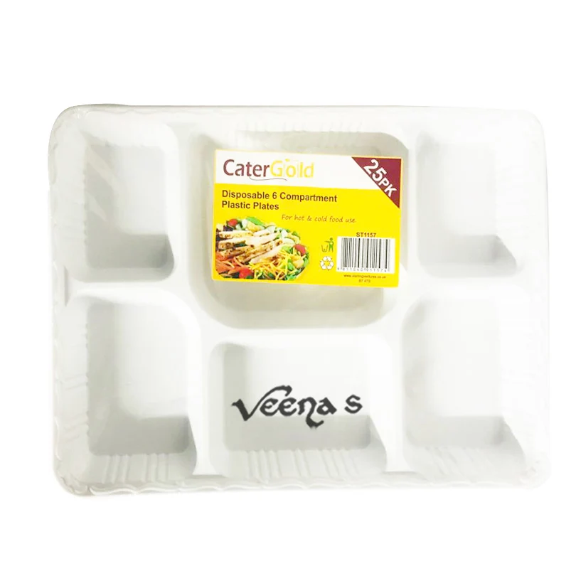 CATER GOLD 6 COMP.PLASTIC PLATES