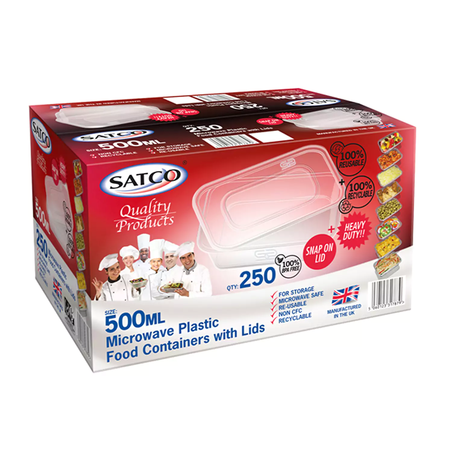 SATCO MICROWAVE CONT & LID 500CC