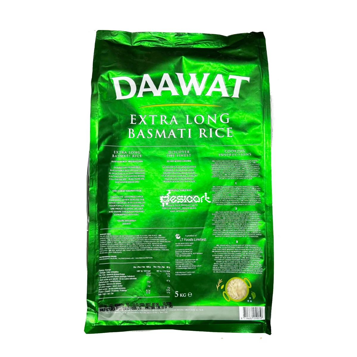 DAAWAT EX LONG BASMATI RICE 5K
