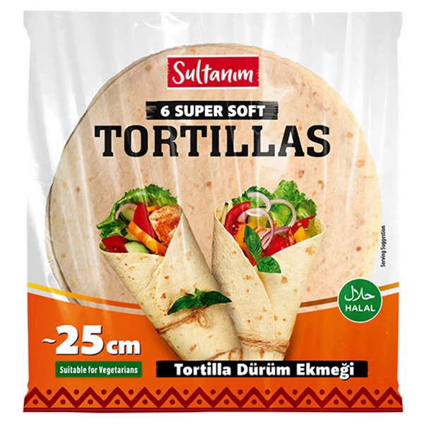 SULTANIM WHEAT TORTILLAS 25CM