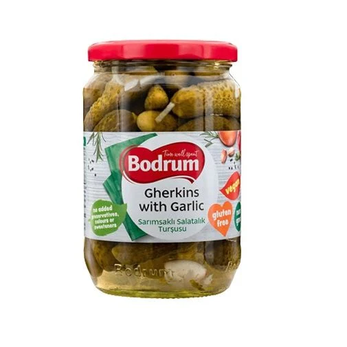 BODRUM PICKLED GHERKINS  W GARLIC