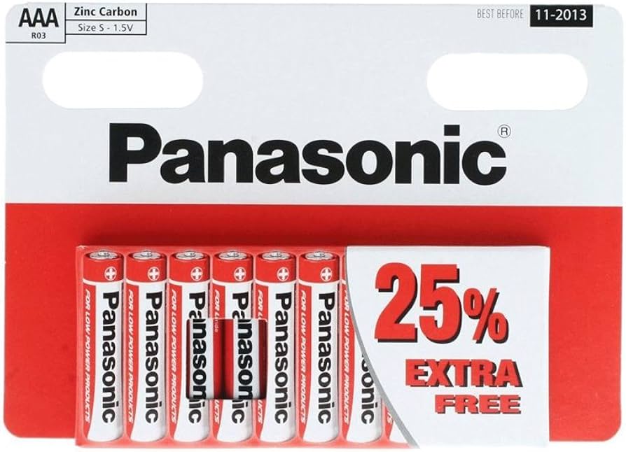PANASONIC BATTERY SIZE AAA