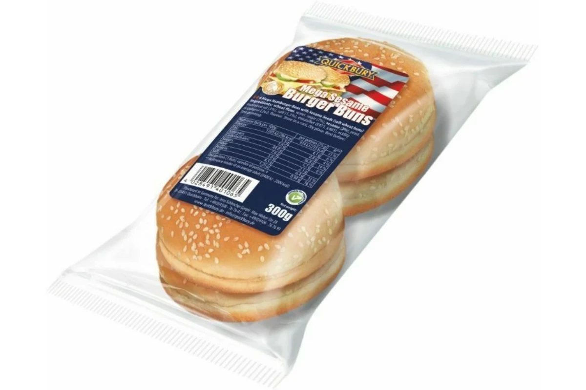 QUICK BURY MEGA SESAME  BURGER BUNS
