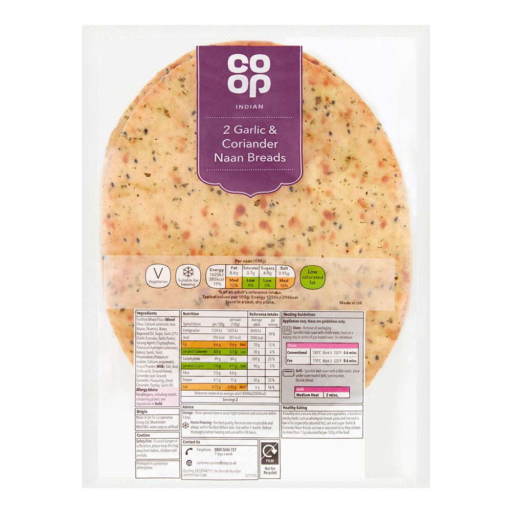 CO GARLIC/CORIANDER GNT NAAN