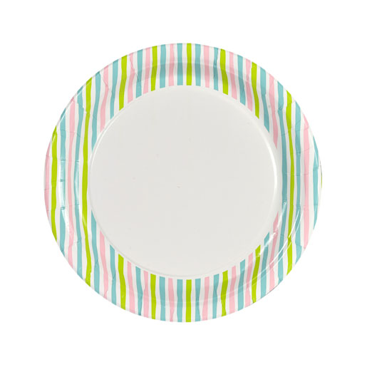 DUNI 22CM STRIPE PPR PLATE